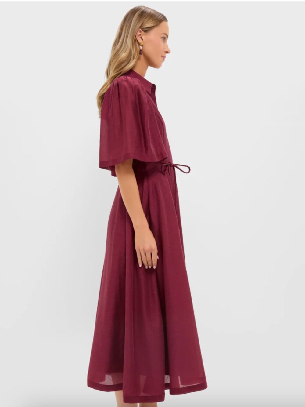 Tuckernuck Hyacinth House Cindy Oxblood Midi Dress - Picture 3 of 4